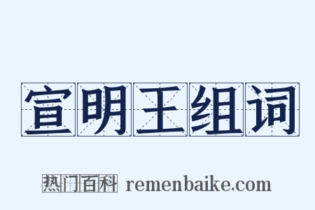 宣明王组词是什么意思的图片